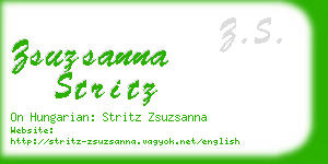 zsuzsanna stritz business card